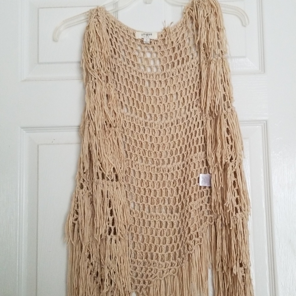 UMGEE crochet fring vest